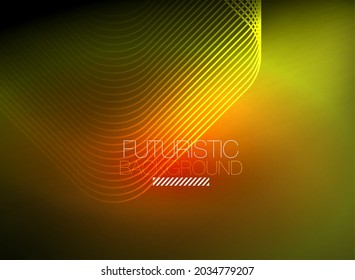Neon color square shape lines abstract background. Shiny magic energy and motion concept, vector abstract wallpaper background