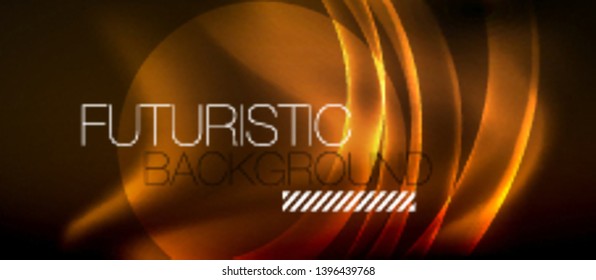 Neon color wave lines abstract background, magic techno futuristic light, vector