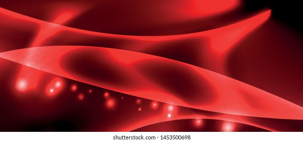Líneas de onda de color neón fondo abstracto, luz mágica tecno futurista, vector