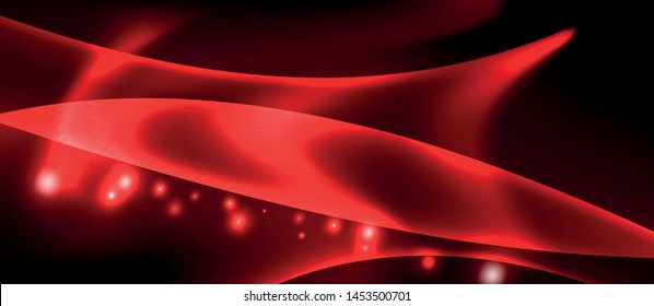 Neon color wave lines abstract background, magic techno futuristic light, vector