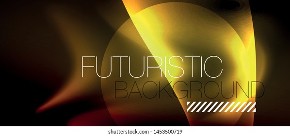 Neon color wave lines abstract background, magic techno futuristic light, vector