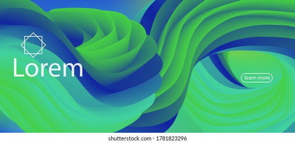 Neon Color Website Layout. Landing Page, Green, Purple Background. Dynamic Motion Funky Wave. Modern Liquid Wave Banner. Colorful Vivid Gradient Wallpaper. 3d Fluid Lucid Vector Background.