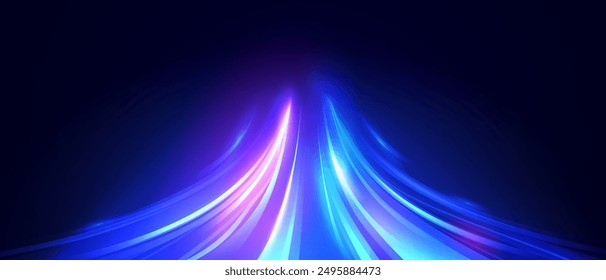 Neon Colored Data Line Or Speed Way 