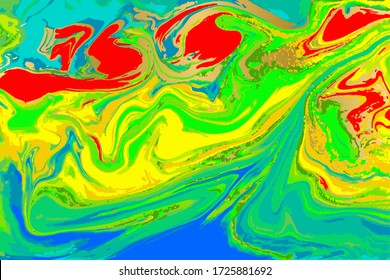 Neonfarbenes Marmormuster. Fluoreszenter flüssiger Hintergrund. Kunstwerk abstrakte Vektorstruktur.