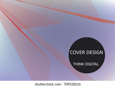 Neon Colored Minimal Vector Cover Template. Geometrical Bright Glitch Presentation Background. Geometrical Trendy Modern Technical Poster. Iridescent Horizontal Wallpaper. Sparkling Futuristic Cover.