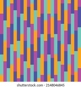 Neon colored rectangles seamless geometric pattern. Vector design background. fashion 80s-90s.Perfect for Wallpaper, fabric and textile.