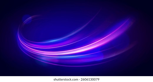 Neon Colored Speedlines,  Curve or Swoosh