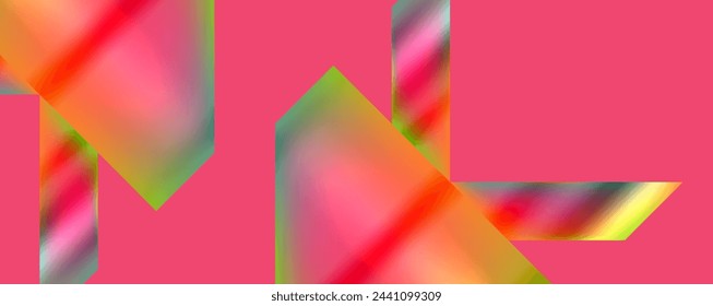 Neon colorful geometric shapes. Vector Illustration For Wallpaper, Banner, Background, Card, Book Illustration, landing page