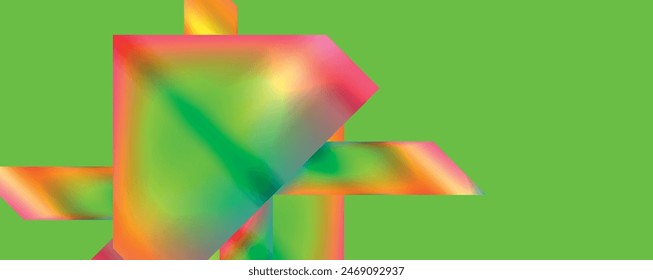 Neon colorful geometric shapes. Vector Illustration For Wallpaper, Banner, Background, Card, Book Illustration, landing page