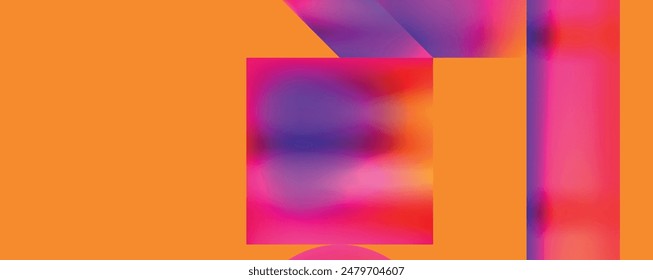 Neon colorful geometric shapes. Vector Illustration For Wallpaper, Banner, Background, Card, Book Illustration, landing page