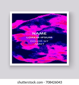 Neon colorful pink hot explosion liquid paint shape artistic covers design. Decorative bright texture fluid cloud blue backgrounds. Trendy template vector Cover Catalog Brochure Flyer Poster Banner