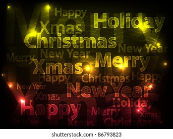 neon colorful xmas card. vector illustration