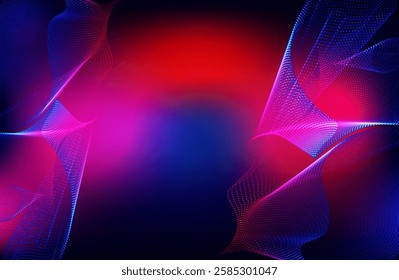 A Neon colour abstract background vector illustration, abstract background with red and blue lights, Abstract Red and Blue Energy Flow neon light background  design,  