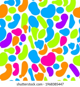 Neon colour abstract shapes in seamless pattern background. vector Illustration.