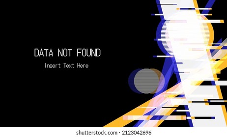 Neon coloured abstract Glitched lines pattern on black background	