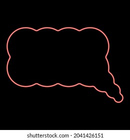 Neon comment red color vector illustration flat style image