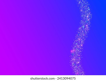 Neon Confetti. Disco Texture. Unicorn Tinsel. Happy Birthday Cristals. Blue Light Glitter. Digital Ribbon. Cristal Banner. Iridescent Background. Pink Neon Confetti