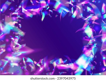 Neon Confetti. Glitch Texture. Retro Prism. Pink Party Sparkles. Blur Vaporwave Illustration. Modern Art. Luxury Foil. Rainbow Glitter. Purple Neon Confetti