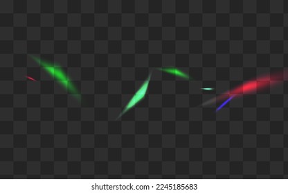 Neon Confetti Vector Transparent Background. Rainbow Cristal Cool Template. Iridescent Blur Abstract Brochure. Shiny Realistic Glints Pattern.