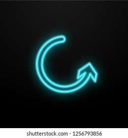 Neon Contour Arrow. Vector illustration. Neon Contour Arrow