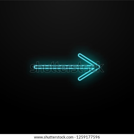 Neon Contour Arrow. Vector illustration. Neon Contour Arrow