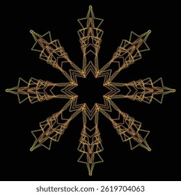 Neon convoluted spiral lines background design vector on shadow gray color