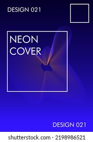 Neon Cover with futuristic style for magazine, poster, flyer, and more
