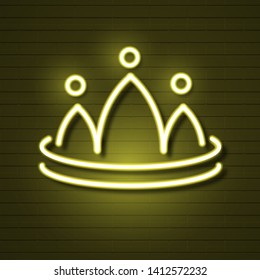 Neon Crown On Brick Wall Logo Stock Vector (Royalty Free) 1412572232 ...
