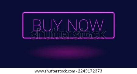 Neon CTA button: Buy now.