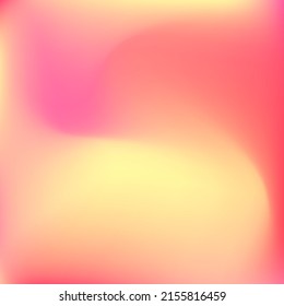 Neon Curve Bright Trendy Fluid Background. Flow Orange Warm Red Pink Swirl Gradient Mesh. Color Vibrant Yellow Watercolor Liquid Gradient Backdrop. Pastel Sunset Sunrise Peach Smooth Surface.