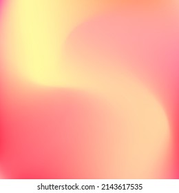 Neon Curve Pastel Red Peach Swirl Gradient Mesh. Sunrise Warm Watercolor Color Blurred Texture. Yellow Sunset Trendy Pink Flow Gradient Background. Bright Liquid Fluid Vibrant Orange Background.