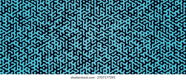 Neon Cyan geometrisches Muster auf Schwarz - Cyber Tech abstrakter Hintergrund