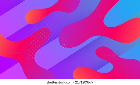 Neon Design. Abstract Screen. Rainbow Flyer. Plastic Paper. Blue Graphic Cover. Flow Landing Page. Art Gradient Layout. Horizontal Geometry. Violet Neon Design