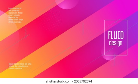 Diseño neón. Papel brillante. Página de aterrizaje tecnológico. Composición horizontal. Banner dinámico plano. Fondo mínimo. Forma Violeta Móvil. Concepto Líquido. Lilac Neon Design