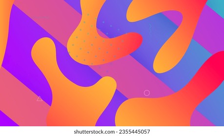 Diseño neón. Presentación horizontal. Disposición abstracta. Pantalla moderna. Página de aterrizaje ondulado. Afiche de moda rosada. Cool volante arcoiris. Papel gráfico. Lilac Neon Design