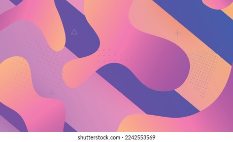 Neon Design. Spectrum Geometry. Wave Landing Page. Digital Element. Purple Vibrant Background. Mobile Frame. Flow Liquid Cover. Geometric Shape. Violet Neon Design