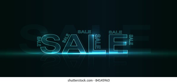 neon digital card. Vector illustration