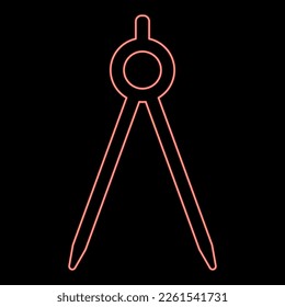 Circulador de neón Circinus color rojo ilustración vectorial estilo plano