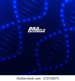 Neon dna spiral. Abstract background. Vector illustration. Eps10