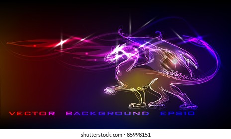 neon dragon