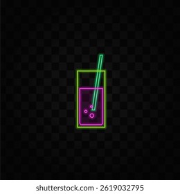 neon drink. wine, martini, champagne, whiskey, beer. neon style..
