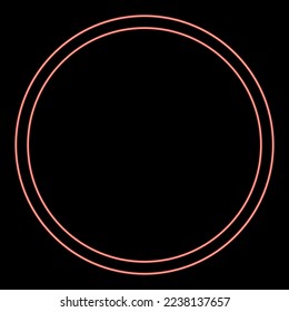 Neon dry cleaning Drying cleaner's Clothes care symbols Washing concept Laundry sign red color vector illustration image flat style light