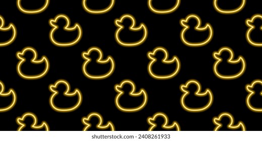 neon ducks seamless pattern  for decoration and design