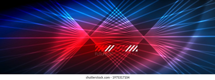 Neon dynamic beams vector abstract wallpaper background. Wallpaper background, design templates for business or technology presentations, internet posters or web brochure covers
