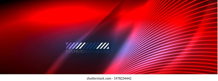 Neon dynamic beams vector abstract wallpaper background. Wallpaper background, design templates for business or technology presentations, internet posters or web brochure covers