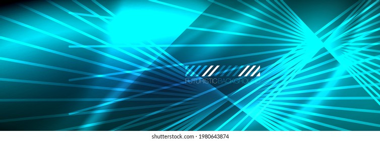 Neon dynamic beams vector abstract wallpaper background. Wallpaper background, design templates for business or technology presentations, internet posters or web brochure covers