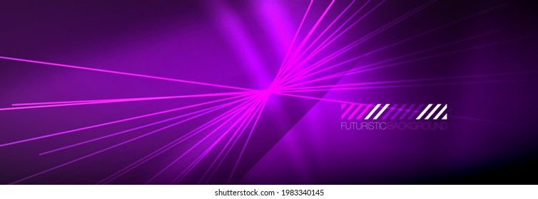 Neon dynamic beams vector abstract wallpaper background. Wallpaper background, design templates for business or technology presentations, internet posters or web brochure covers