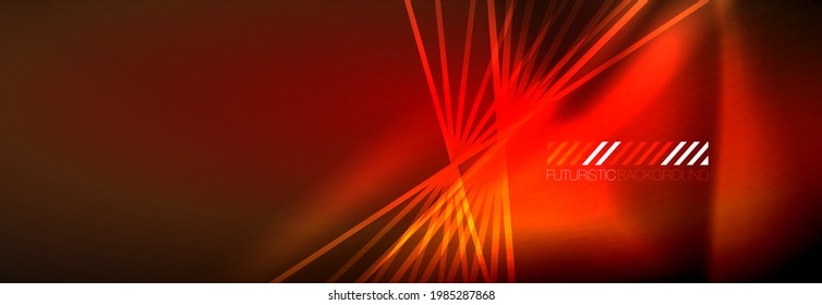 Neon dynamic beams vector abstract wallpaper background. Wallpaper background, design templates for business or technology presentations, internet posters or web brochure covers