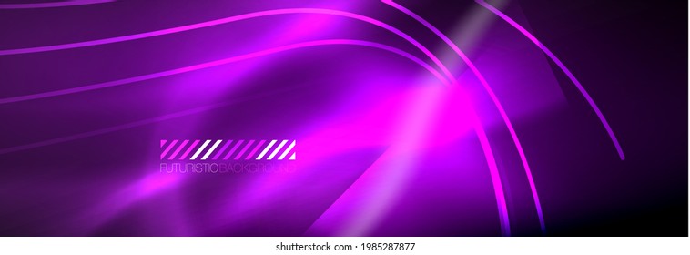 Neon dynamic beams vector abstract wallpaper background. Wallpaper background, design templates for business or technology presentations, internet posters or web brochure covers