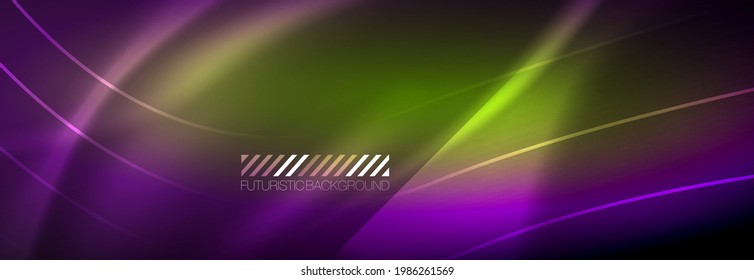 Neon dynamic beams vector abstract wallpaper background. Wallpaper background, design templates for business or technology presentations, internet posters or web brochure covers